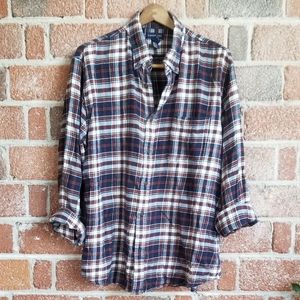 Oversized plaid shirt